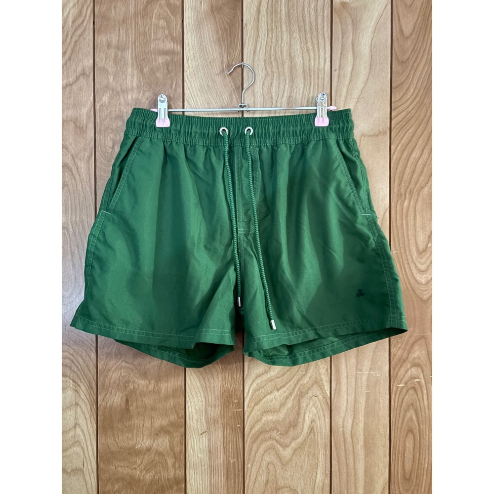 Origen‎ Mens Swim Trunks Green Elastic Waist Mesh Lined Board Shorts Size M